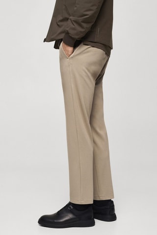 Pantalon slim-fit comfort stretch cordon - Beige