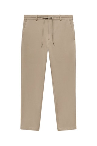Pantalon slim-fit comfort stretch cordon - Beige