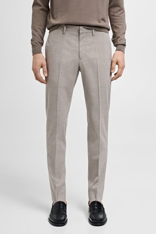 Pantalon costume Parí super slim-fit - Gris clair chiné