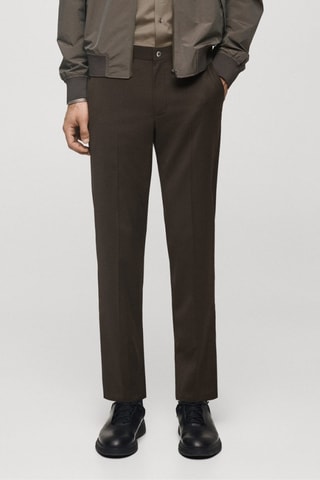 Pantalon slim-fit comfort stretch Coolmax® - Marron