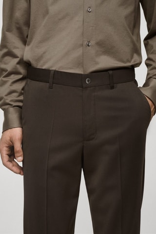 Pantalon slim-fit comfort stretch Coolmax® - Marron