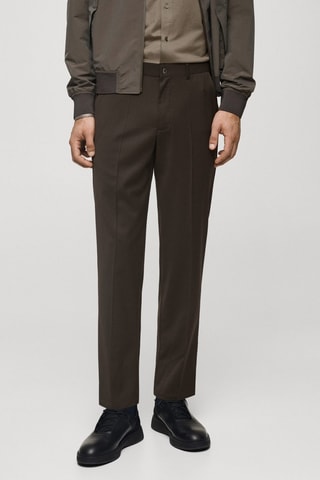 Pantalon slim-fit comfort stretch Coolmax® - Marron