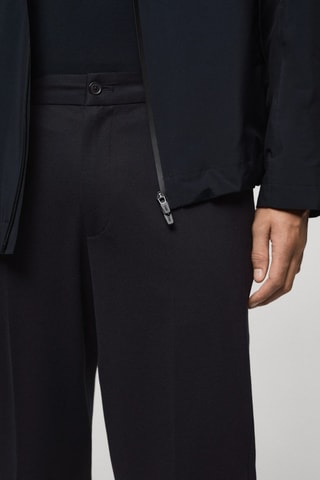 Pantalon costume infroissable tissu stretch - Bleu marine