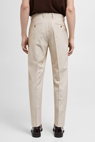 Pantalon costume slim-fit tissu comfort stretch - Beige