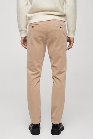 Pantalon velours côtelé slim-fit - Beige