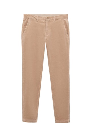 Pantalon velours côtelé slim-fit - Beige