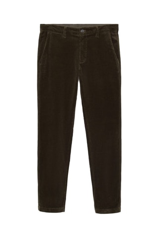 Pantalon velours côtelé slim-fit - Kaki
