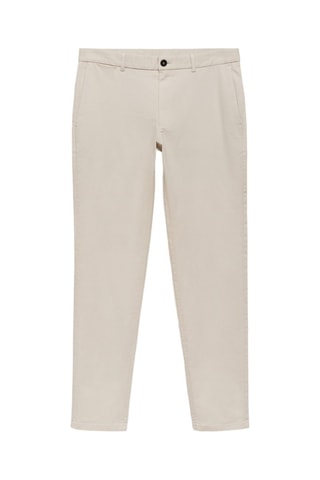 Pantalon chino slim fit serge - Écru