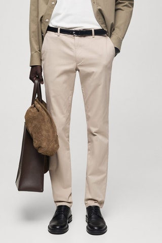 Pantalon chino slim fit serge - Sable