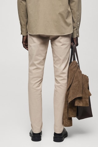 Pantalon chino slim fit serge - Sable