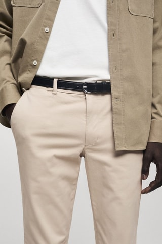 Pantalon chino slim fit serge - Sable