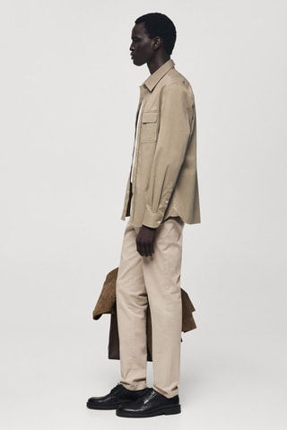 Pantalon chino slim fit serge - Sable