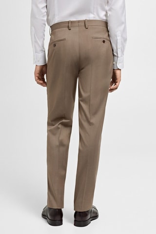 Pantalon costume slim-fit tissu comfort stretch - Beige