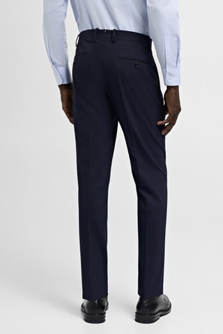 Pantalon costume slim-fit tissu comfort stretch - Bleu marine