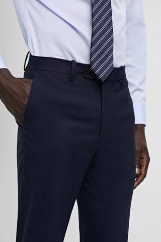 Pantalon costume slim-fit tissu comfort stretch - Bleu marine