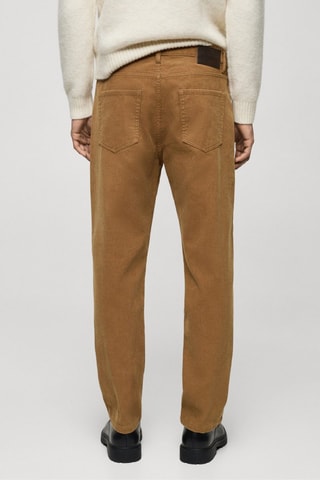 Pantalon velours côtelé regular-fit - Marron