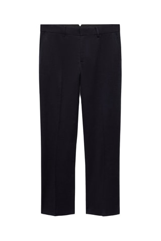 Pantalon regular-fit coton Tencel - Bleu marine