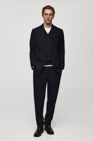 Pantalon de costume slim fit - Bleu marine