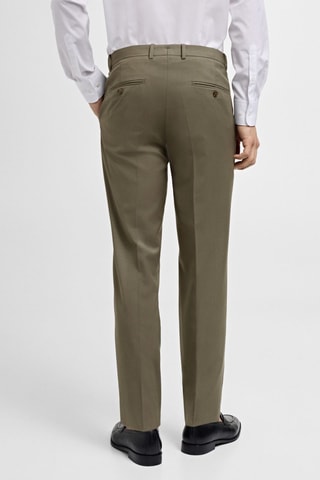 Pantalon costume slim-fit 100 % laine vierge - Vert