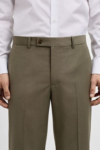 Pantalon costume slim-fit 100 % laine vierge - Vert