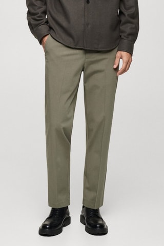 Pantalon slim-fit comfort stretch - Vert