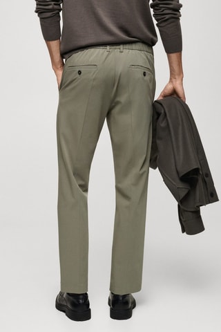 Pantalon slim-fit comfort stretch - Vert