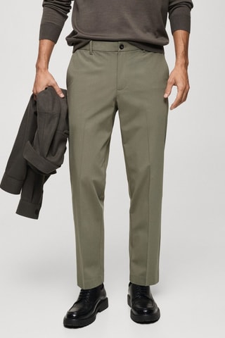 Pantalon slim-fit comfort stretch - Vert