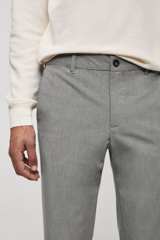 Pantalon slim-fit comfort stretch - Gris