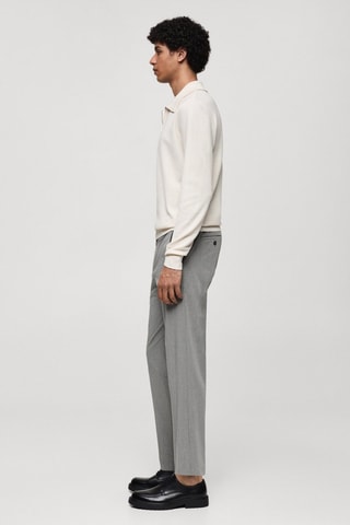 Pantalon slim-fit comfort stretch - Gris