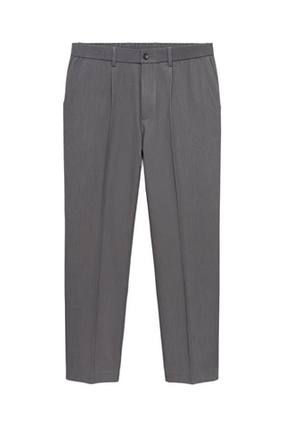 Pantalon regular-fit fluide pinces - Gris