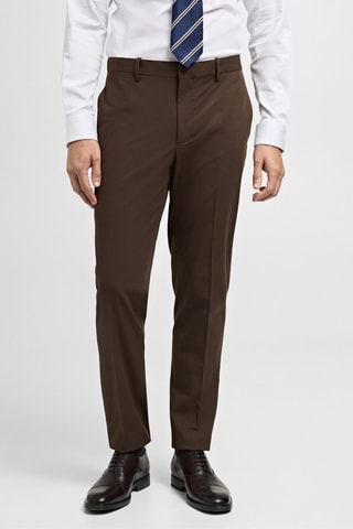 Pantalon costume Parí super slim-fit - Marron