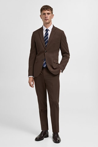 Pantalon costume Parí super slim-fit - Marron