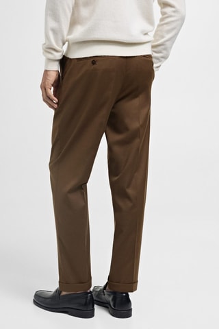 Pantalon costume slim-fit - Marron