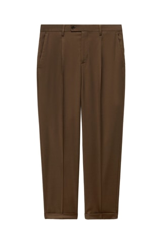 Pantalon costume slim-fit - Marron