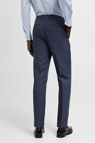 Pantalon costume slim-fit tissu comfort stretch - Bleu