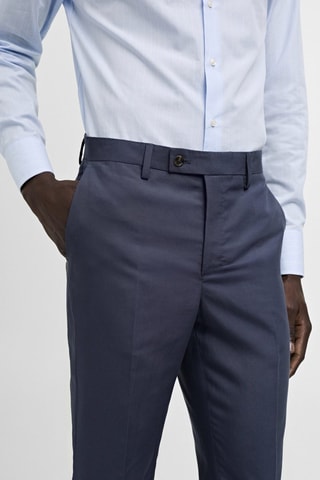 Pantalon costume slim-fit tissu comfort stretch - Bleu