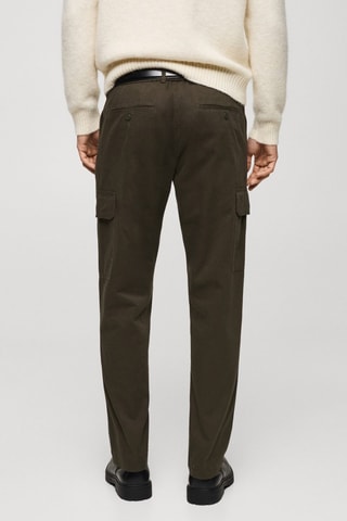 Pantalon cargo straight-fit - Kaki