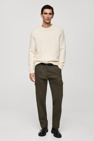 Pantalon cargo straight-fit - Kaki