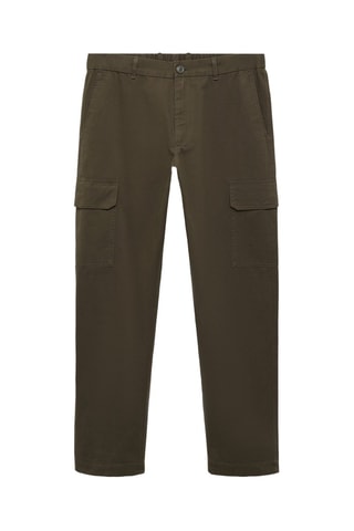 Pantalon cargo straight-fit - Kaki