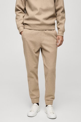 Jogging flanelle cordon - Beige