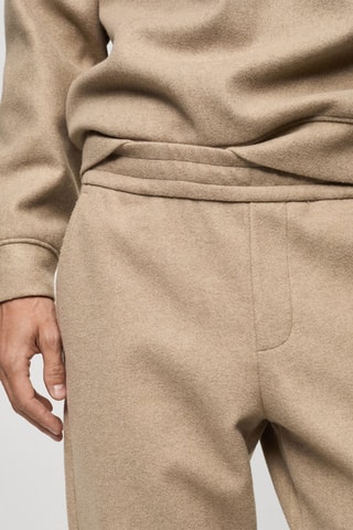 Jogging flanelle cordon - Beige