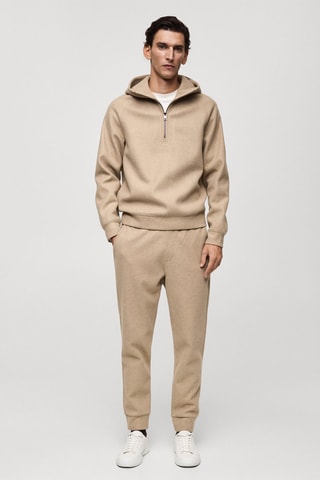 Jogging flanelle cordon - Beige