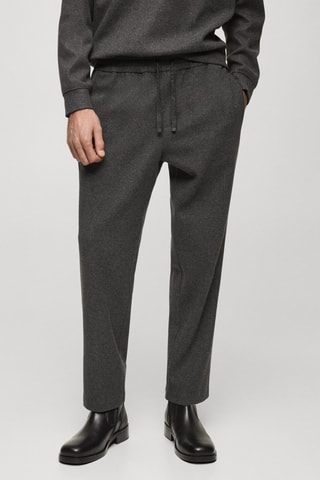 Jogging flanelle cordon - Anthracite