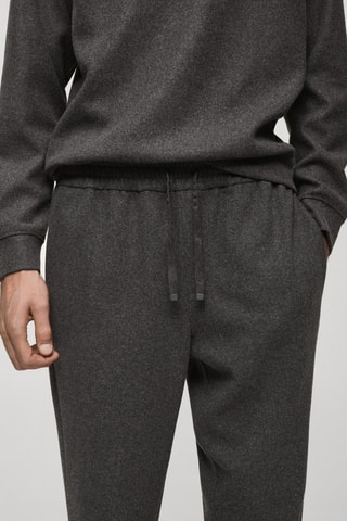 Jogging flanelle cordon - Anthracite