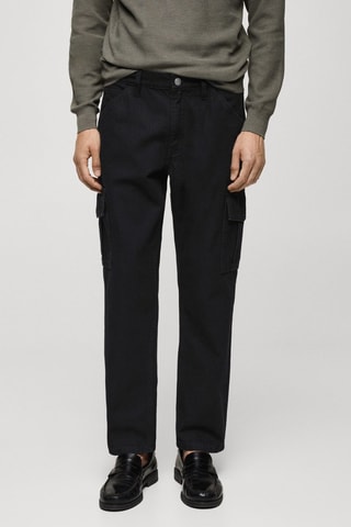 Jean cargo straight-fit - Noir