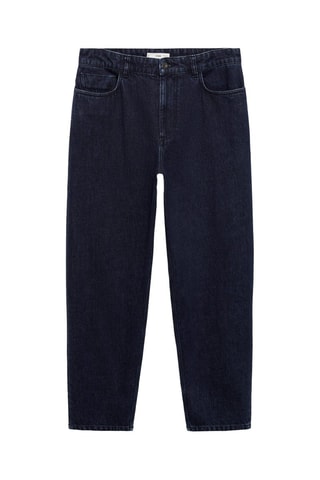 Jean relaxed-fit délavé foncé - Bleu marine