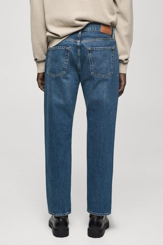 Jean straight-fit délavé foncé - Bleu marine