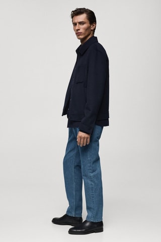 Jean slim-fit délavé moyen - Bleu