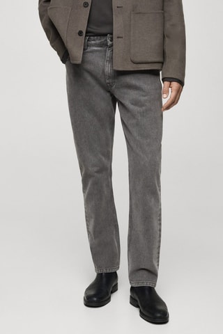 Jean slim-fit délavé gris - Gris