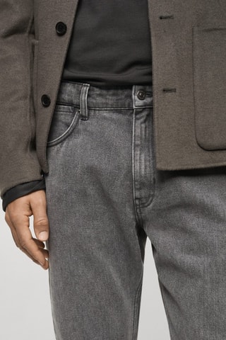 Jean slim-fit délavé gris - Gris